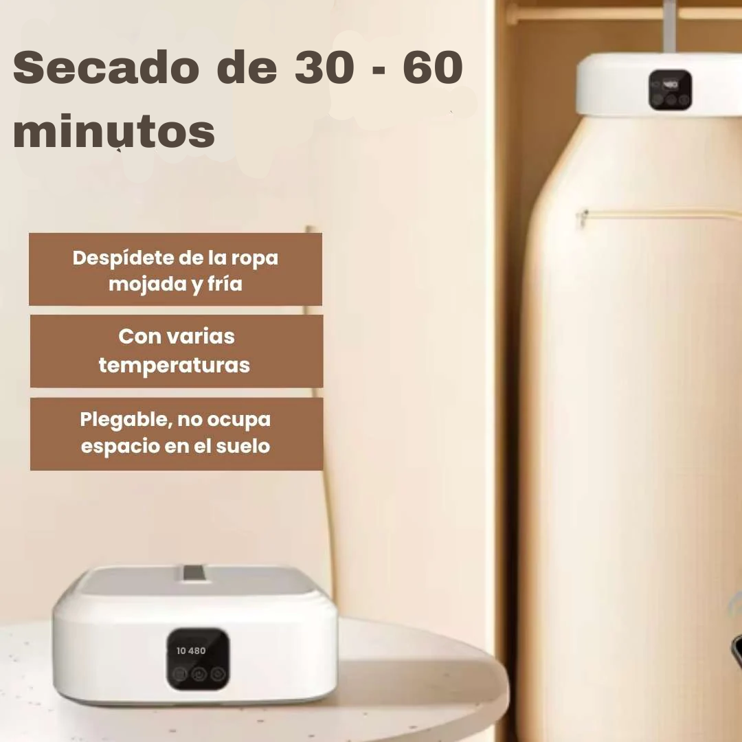 Secador de ropa en funcionamiento